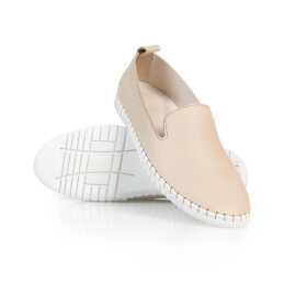 Batz Elmira Beige Dámské kožené mokasíny béžové 39
