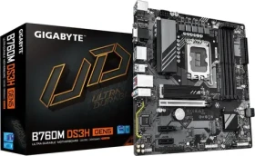 GIGABYTE B760M DS3H GEN5 / B760 / LGA1700 / 4x DDR5 / 4x SATA III / USB / 1x PCIE x16 / 1x 2.5GLAN / 2x M.2 / mATX (B760M DS3H GEN5)