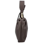 Módní dámská kožená kabelka do ruky Antini, tmavě hnědá