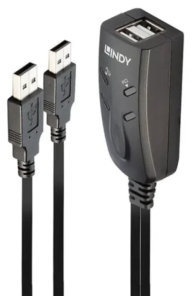 Lindy USB přepínač klávesnice a myši černá / KVM switch / 3x USB 2.0 / kabel 1,1 m (32165)