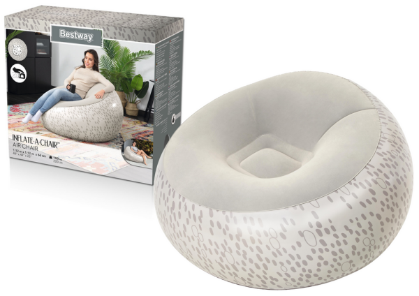 Mamido Nafukovací křeslo Bestway 75052 šedé
