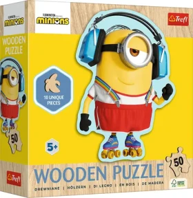 Trefl - Puzzle - Dřevěné obrysové puzzle Mimoni: Šílený Mimoň