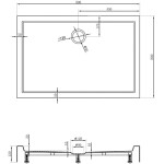 MEXEN - Flow+ sprchová vanička obdélníková 80 x 90, bílá lesk 46R108090H