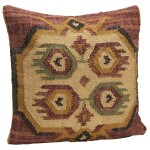 MADAM STOLTZ Tkaný povlak na polštář Jute 50 × 50 cm, hnědá barva, textil