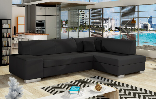 Sedací souprava Fabio Provedení: Pravá varianta, látka: Soft 11 black