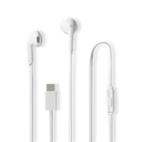Nedis Kabelová Sluchátka bílá / USB-C / Délka kabelu: 1.20 m / Vestavěný mikrofon / Ovládání Hlasitosti (HPWD4024WT)