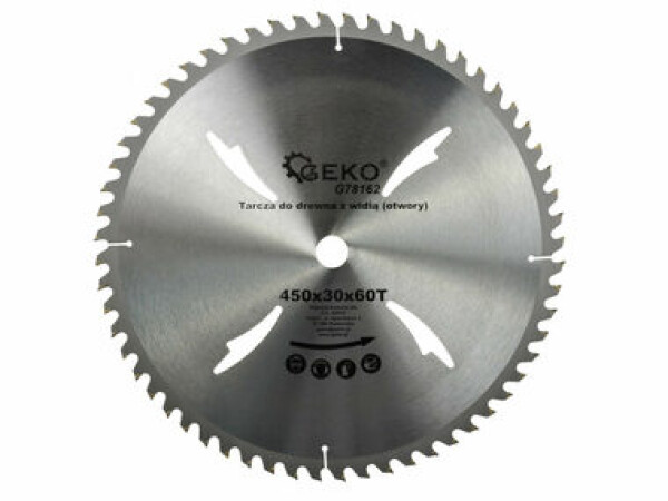 GEKO G78162 / Pilový kotouč na dřevo / 450 x 30 mm / 60T (G78162)