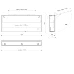 SAPHO CLOE galerka LED osvětlením 120x50x18cm, bílá CE120-0030