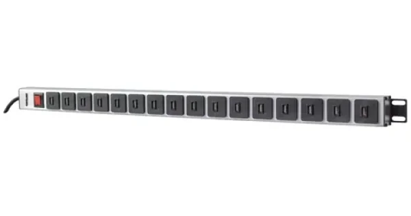 Intellinet 164498 / Nabíjecí lišta do racku / svislá / 16x USB-A / hliníková / 2m (164498)