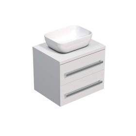 Koupelnová skříňka s krycí deskou SAT Cube Way 60x53x46 cm bílá lesk CUBE461603BI45 CUBE461603BI45