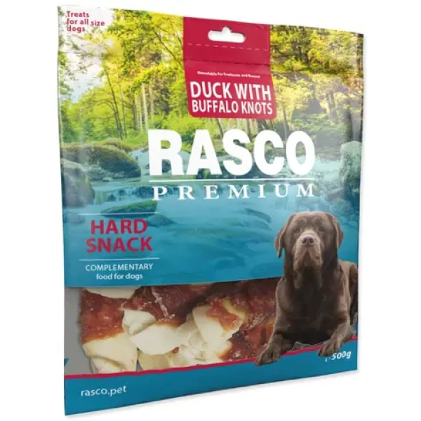 Rasco Premium uzly bůvolí 5cm s kachním masem 500g  (1704-17008)