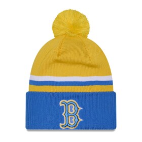New Era Pánská zimní čepice Boston Red Sox MLB Authentic City Connect - Modrá a žlutá