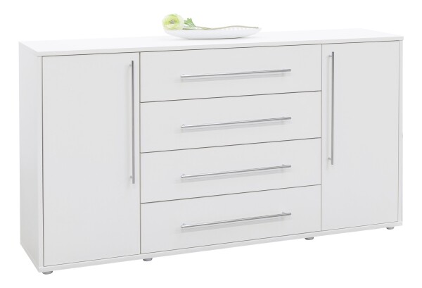 Nábytek Mikulík Komoda ELITE L - hl. 43 cm - bílý lesk, antracit, aj. ROZMĚR: (š/v/h) 150 x 86 x 43 cm
