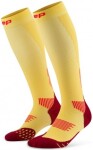 CEP dámské běžecké kompresní podkolenky 5.0 - marigold/burgundy Velikost: III (32-38 cm obvod lýtka)