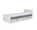 FRONTI Postel REST R16 dub craft bílá / šedá