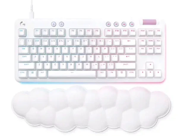 Logitech G713 Linear bílá / herní klávesnice / US layout / kabel USB-A - C / RGB Lightsync (920-010678)