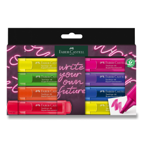 Zvýrazňovač Faber-Castell Textliner - sada Neon, 8 barev