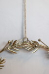 Chic Antique Nástěnný svícen Wreath Antique Brass, měděná barva, kov