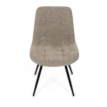 Židle jídelní, béžová látka, černý kov, otočný mechanismus 90°/90° (L/P) - funkce reset