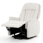 Polohovací křeslo, elektrické zabudované ovládání, béžová, látka, TV-Q8575 CRM2