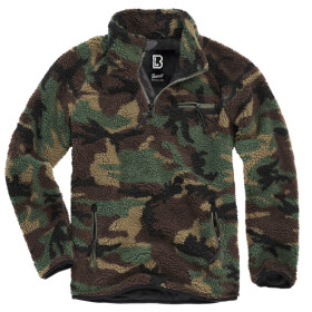 Brandit Svetr Teddyfleece Troyer woodland 3XL