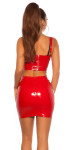 Sexy mini sukně Koucla Latexlook red S