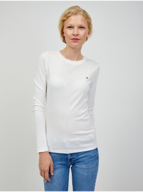 Bílé dámské tričko dlouhým rukávem Tommy Hilfiger dámské