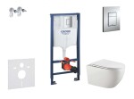 GROHE - Rapid SL Set předstěnové instalace, klozetu Gaia a sedátka softclose, tlačítko Skate Cosmopolitan, chrom SANI11BA1106
