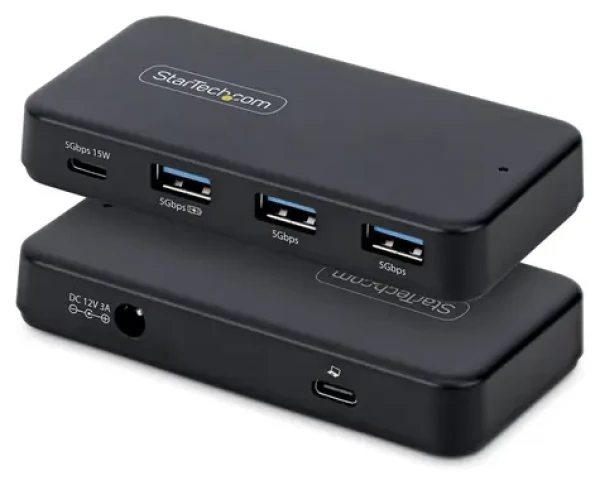 StarTech 311UE-USB-HUB černá / Rozbočovač / USB-C + 3x USB-A / napájecí adaptér (311UE-USB-HUB)