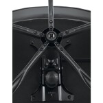 Kancelářské křeslo, šedá ekokůže, taštičkové pružiny, kovový kříž, kolečka na tvrdé podlahy