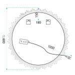 Tutumi - Zrcadlo LED 60cm YH-3564 HOM-01500