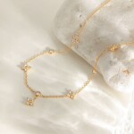 ELENYS Floral Shine – pozlacený náhrdelník 18K žluté zlato Délka: 44+5 cm / max. 49 cm