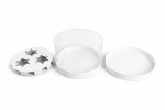 Cake star Plastový kulatý box na cupcakes nebo Bento dort bílý 1 patro (na 3ks)