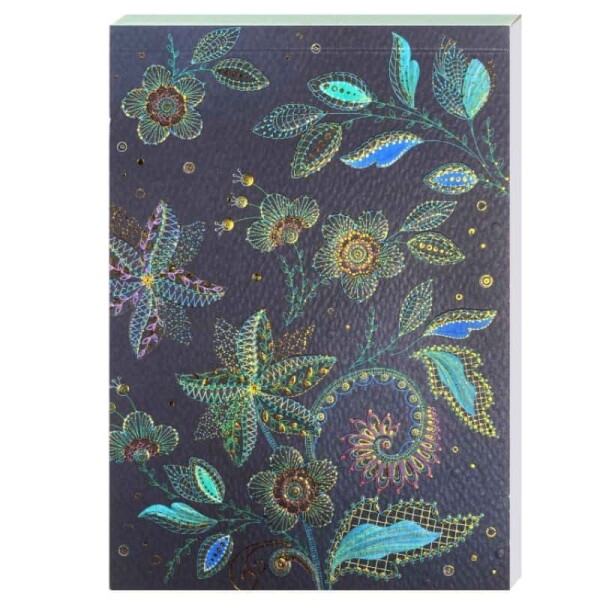 TURNOWSKY Nature’s Melody Flower blok A6 50 listů poznámkový blok A6 linkovaný perforace odtrhávací listy lepený to-do list seznam úkolů