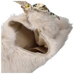 Módní dámská plyšová kabelka do ruky Raiga, světle béžová