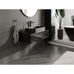 MEXEN/S - Orio koupelnová skříňka pod umyvadlo 90 cm s deskou, 1 šuplík, černá lesk 91A10-09023-1-BFC70