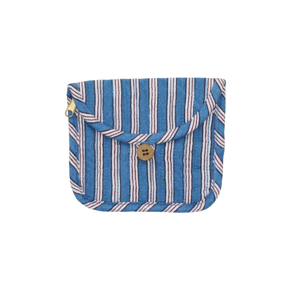 MADAM STOLTZ Textilní peněženka Multi Coloured Modrá, fialová barva, modrá barva, hnědá barva, textil