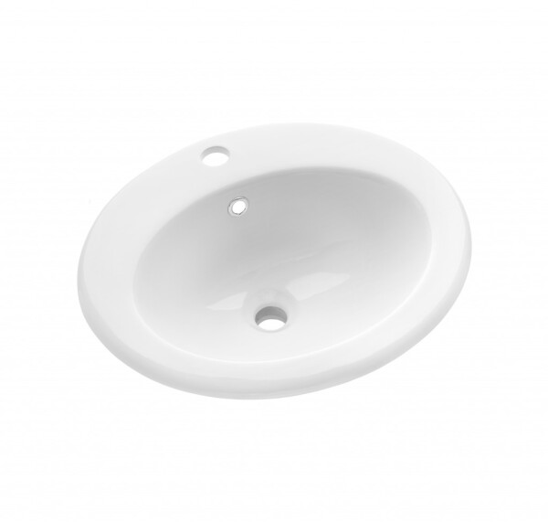 INVENA - Umyvadlo na desku AJTRA 50 cm, oval CE-29-001-W