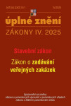 Aktualizace IV/1 2025 Stavební zákon, o zadávání veřejných zakázek