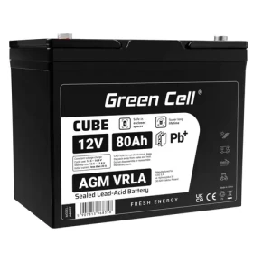 Green Cell AGM VRLA 12V 80Ah / pro sekačky | lodě | invalidní vozíky a koloběžky (AGM57)
