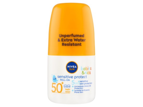 Nivea Sun Sensitive Protect Dětské mléko na opalování v kuličce OF 50+ 50 ml