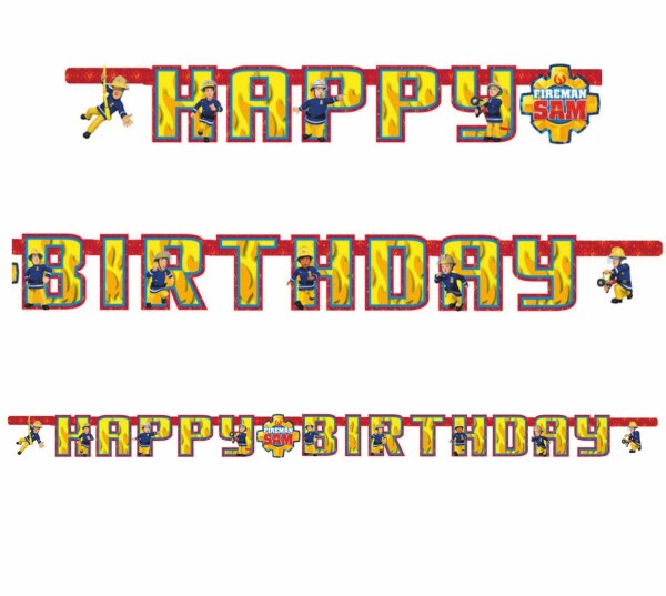 Narozeninová girlanda Požárník Sam 180 cm x 15 cm Amscan Narozeninová girlanda Požárník Sam 180 cm x 15 cm Amscan