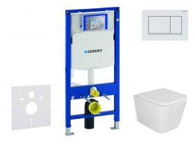 GEBERIT - Duofix Set předstěnové instalace, klozetu Arkas I a sedátka softclose, tlačítko Sigma30, bílá/bílá mat SANI11CA3156