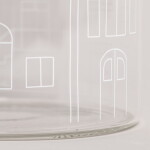 Eulenschnitt Skleněná dóza s víkem Houses 1,4 l, čirá barva, sklo, dřevo