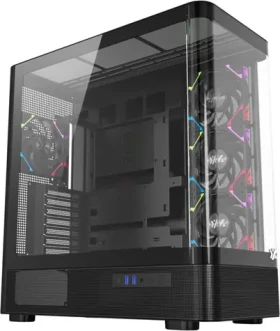 XYZ PC GEAR Quantum ARGB černá / PC skříň / ARGB podsvícení / ATX / E-ATX (X-CS-QUANTUM-B)