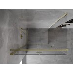 MEXEN/S - Mist-F sprchový kout skládací dveře levá 110 x 120, transparent, zlato 8A6T-110-120-50-00-L