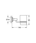 GROHE - Essentials Authentic Držák skleničky/mýdelníku, kartáčovaný nikl 40652EN1