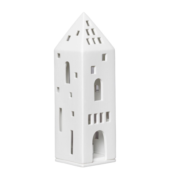 Räder Porcelánový svícen domeček Tower, bílá barva, porcelán