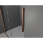 MEXEN/S - Velar sprchový kout, posuvné dveře 160 x 80 cm, dekor, měď kartáčovaná 871-160-080-31-65