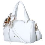 Elegantní dámská koženková kabelka do ruky LB Sia, bílá